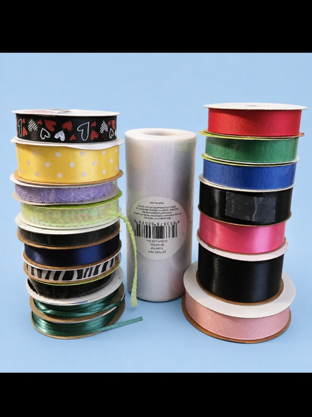 Decorative Ribbon Assortment - Multicolor Party Ribbon Spools